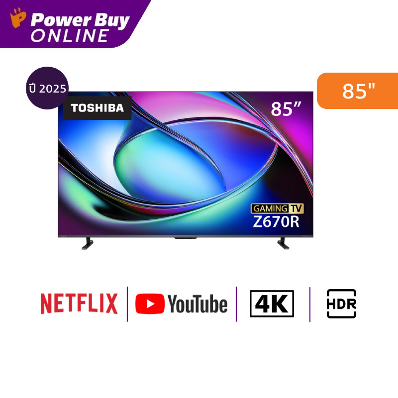 Toshiba ทีวี 85Z670RP สมาร์ททีวี 85 นิ้ว 4K VIDAA UHD Mini LED รุ่น 85Z670RP ปี 2025