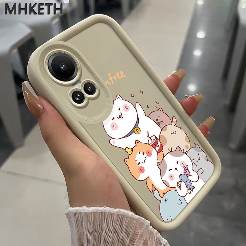 MHKETH เคสสำหรับ OPPO Reno 10 5G Reno 10 Pro 5G Reno 10 Pro Plus เคสโทรศัพท์ลายการ์ตูนแมวน่ารัก ราคา ถูกที่สุด ดีลบีเคเค แกลเลอรีภาพที่ 3