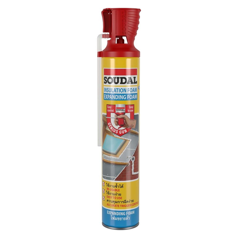 ซูดัล สเปร์ยโฟม PU SOUDAL GENIUS GUN 750 มล. สีขาว จัดส่งโดย HomePro