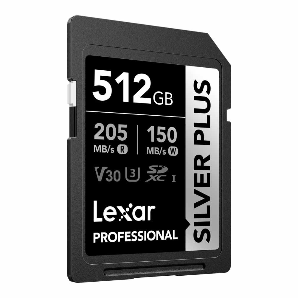เมมโมรี่การ์ด 512 GB SD CARD (เอสดีการ์ด) LEXAR PROFESSIONAL SILVER PLUS (LSDSIPL512G)