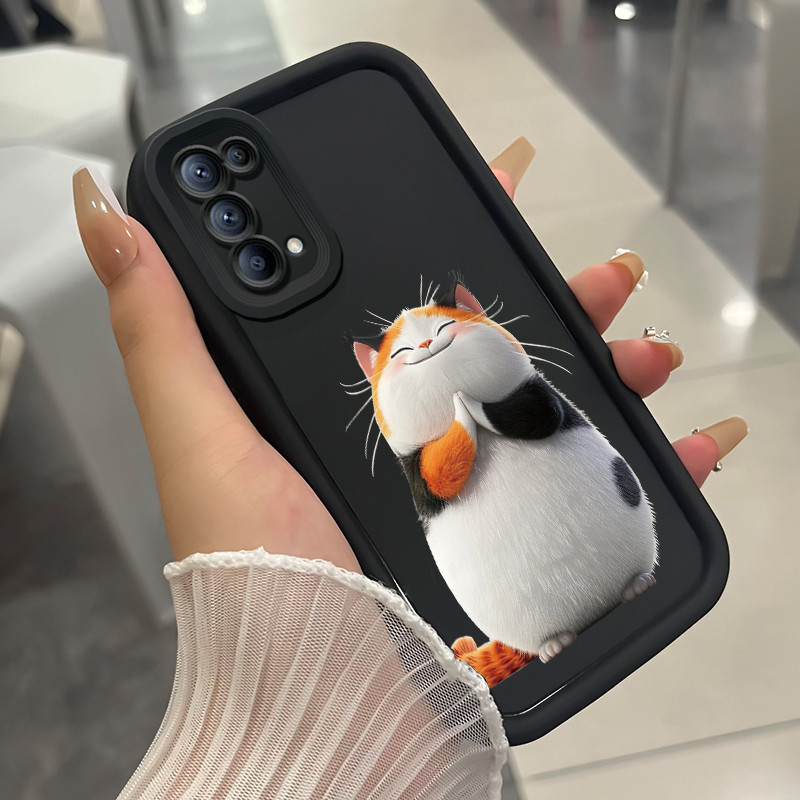 เคสสำหรับ OPPO Reno 5 4G Reno 5 5G Reno 5K 5G เคสโทรศัพท์แมวซิลิโคนกันกระแทก