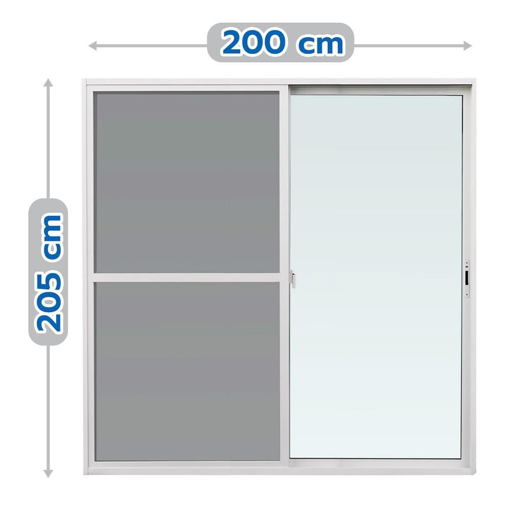 AZLE ประตูบานเลื่อน UPVC S-S มุ้ง 200X205 ซม. สีขาว จัดส่งโดย HomePro