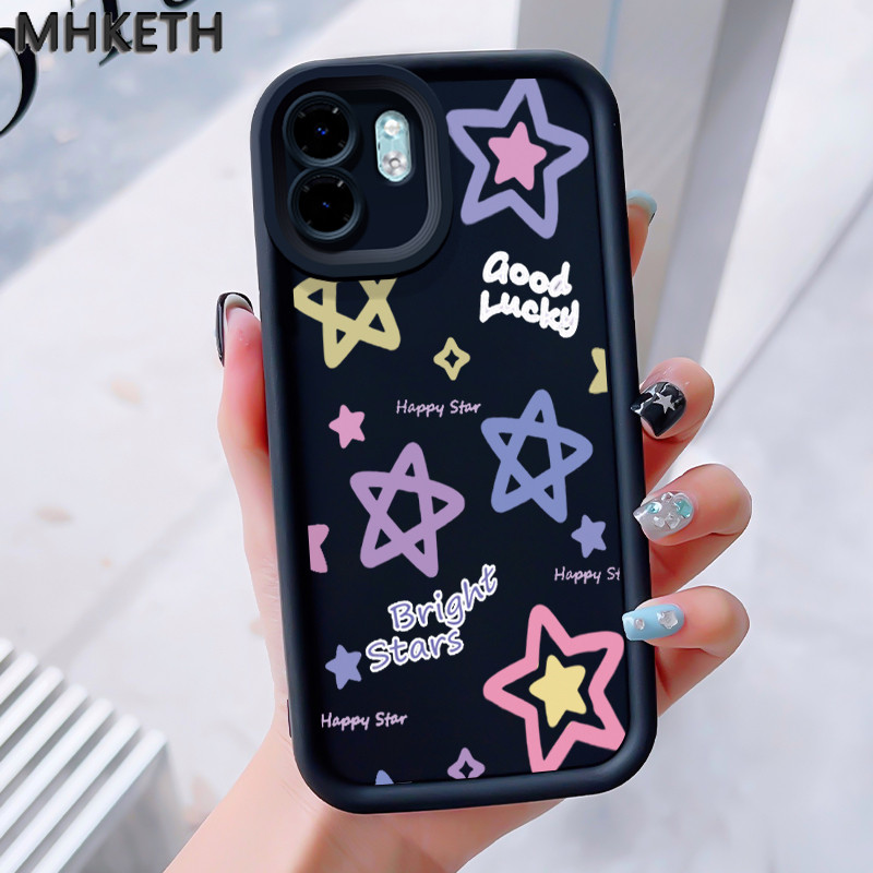 MHKEID เคสสำหรับ Infinix Smart 9 Smart 9 HD Hot 50i เคสฝาครอบป้องกันโทรศัพท์เคสโทรศัพท์องค์ประกอบรูปดาวน่ารัก