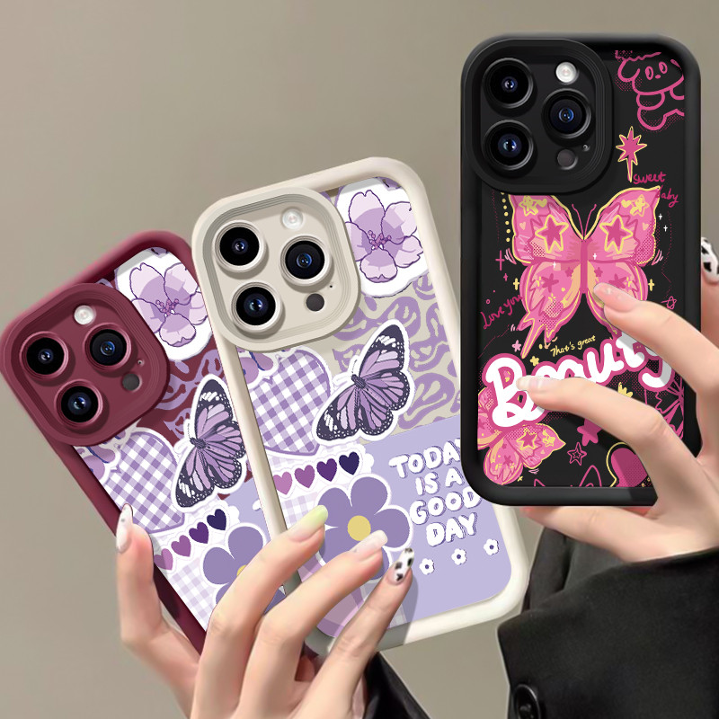 MHKEID เคสสำหรับ Samsung Galaxy A30 A20 M10s เคสระเบิดป้องกันซิลิโคนรูปผีเสื้อเคสโทรศัพท์อันสวยงาม - รูปที่ 4