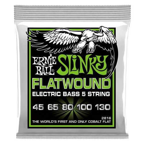 ERNIE BALL ERNIE BALL 2816 Bass string 5 45-130 5-STRING FLATWOUND REGULAR SLINKY Flat Wound