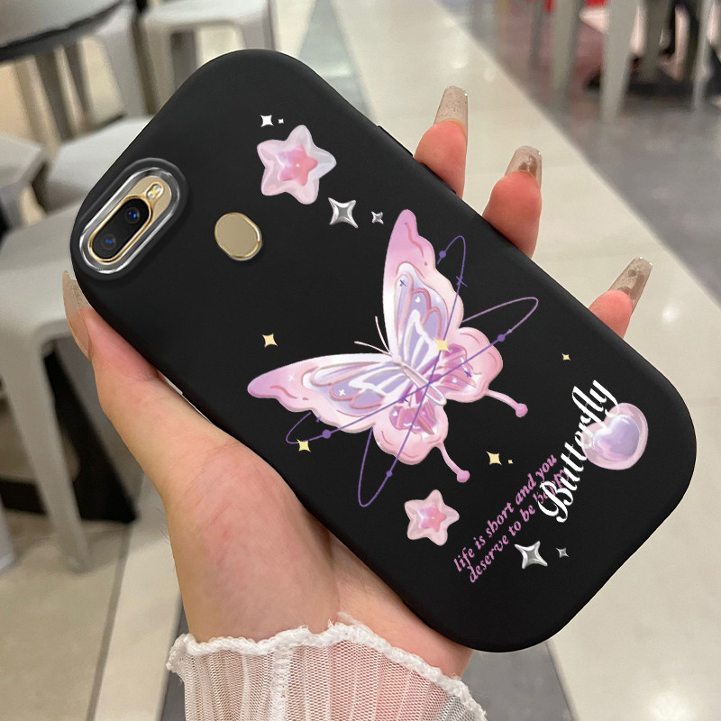 เคสสำหรับ OPPO A7 A5s A12 A12s A11k เคสโทรศัพท์ผีเสื้อกันกระแทก