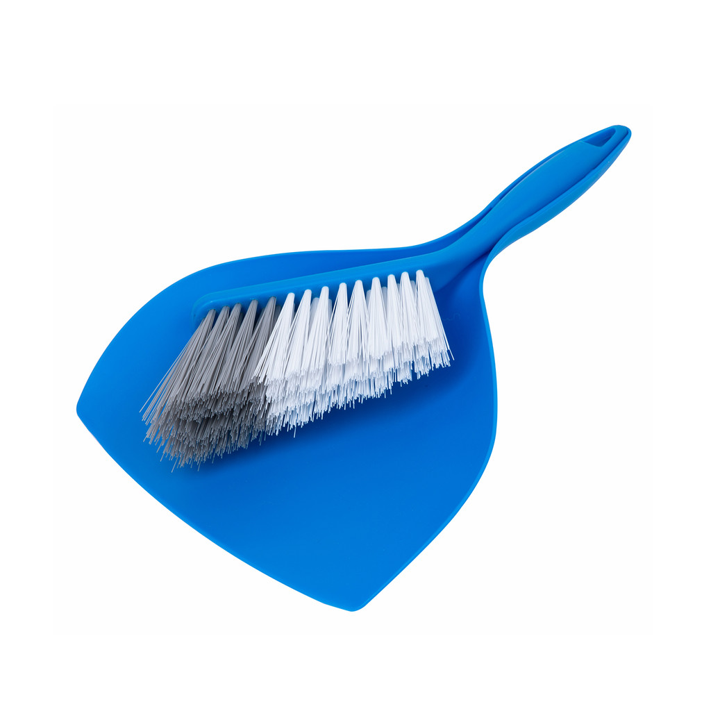 ชุดไม้กวาดด้ามสั้นพร้อมที่โกยผง KLEANER รุ่น GSC002 สีน้ำเงิน