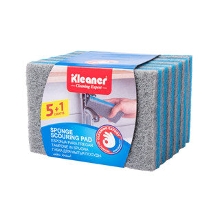 ใยขัดทำความสะอาด KLEANER รุ่น GSH001 (แพ็ก 6 ชิ้น) สีเทา - น…