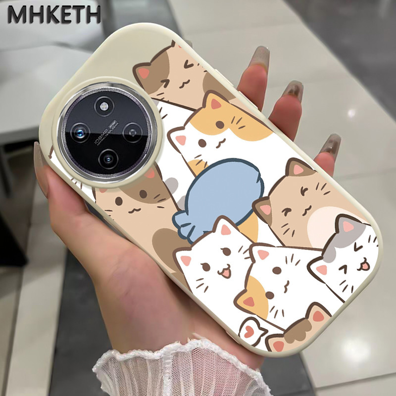MHKETH เคสสำหรับ Realme 11 5G 11X 5G C67 5G Narzo 60X 5G เคสป้องกันโทรศัพท์ตกซิลิโคนรูปแมวการ์ตูน ราคา ถูกที่สุด ดีลบีเคเค แกลเลอรีภาพที่ 2