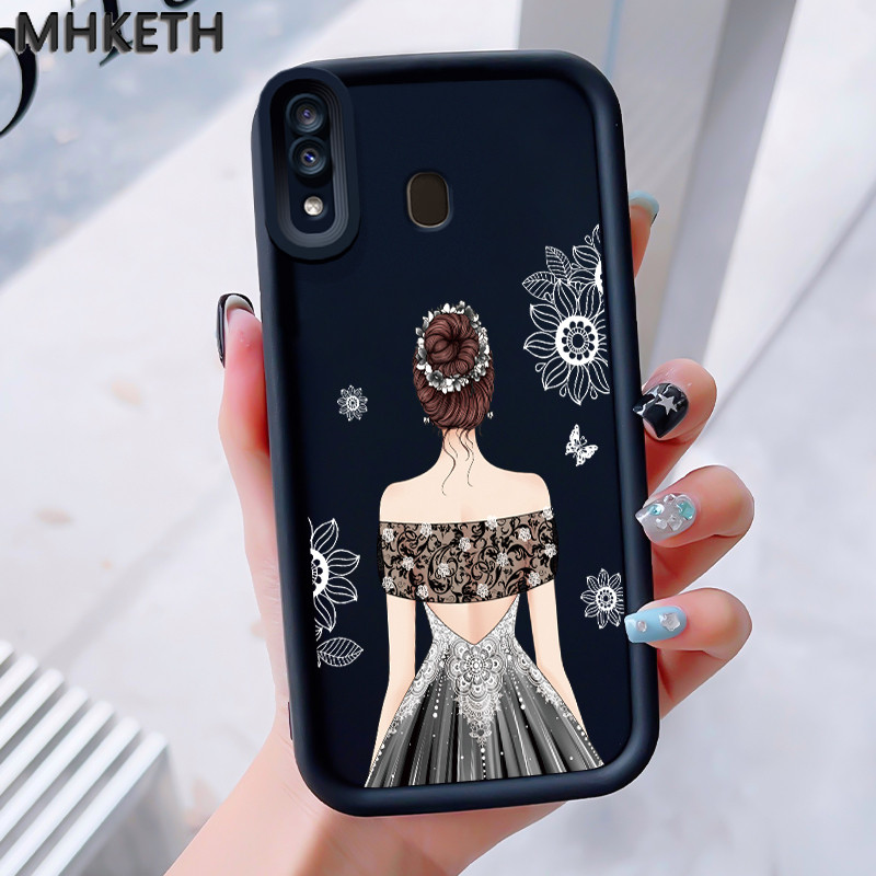 เคสสำหรับ Samsung Galaxy A30 A20 M10s เคสโทรศัพท์มีลายสาวโรแมนติกและทันสมัย