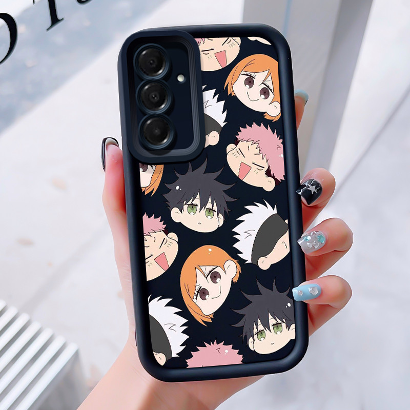 เคสสำหรับ Samsung A16 4G A16 5G เคสโทรศัพท์ตัวละครอนิเมะสามสีซิลิโคนกันกระแทก