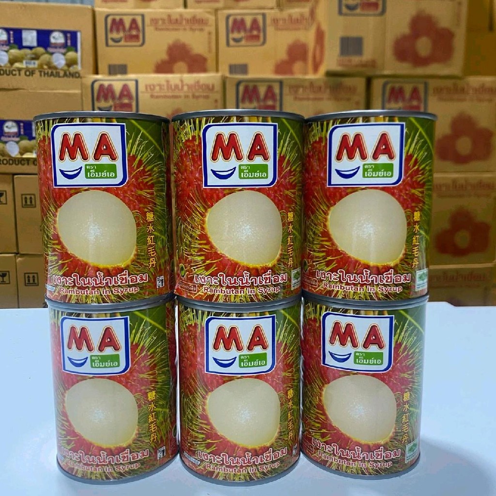 เงาะกระป๋องตราMa ชุด6กระป๋อง สินค้าขายดี