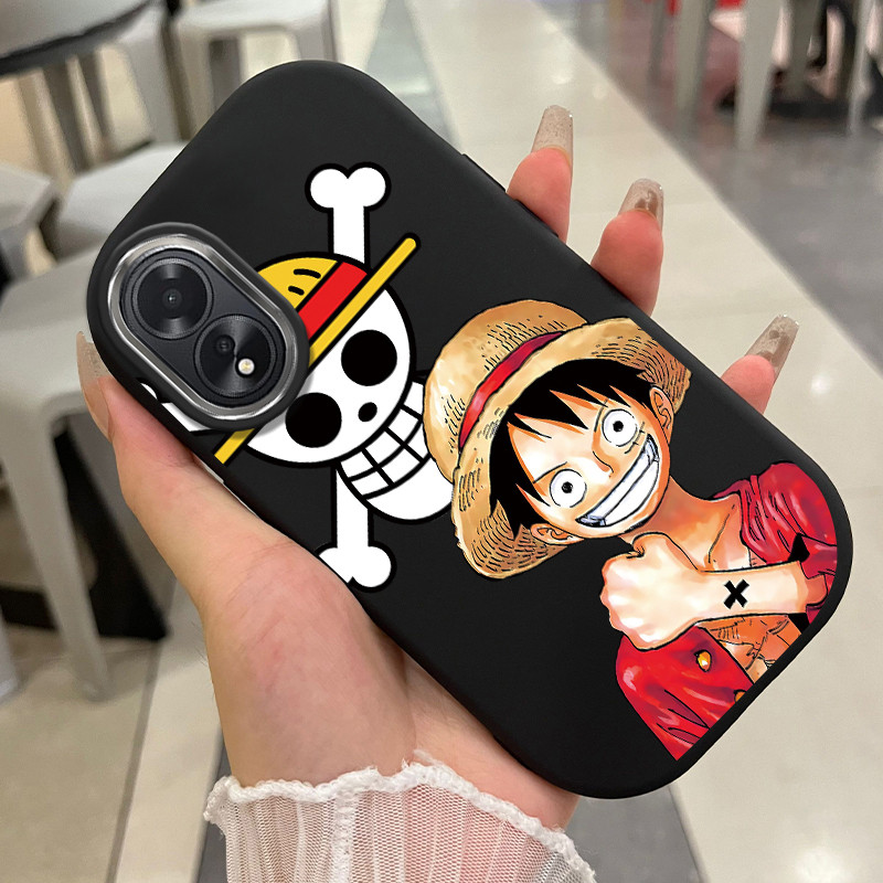 เคสสำหรับ OPPO A18 A38 เคสโทรศัพท์ตัวเอกอนิเมะกันกระแทกกลมและอ้วน