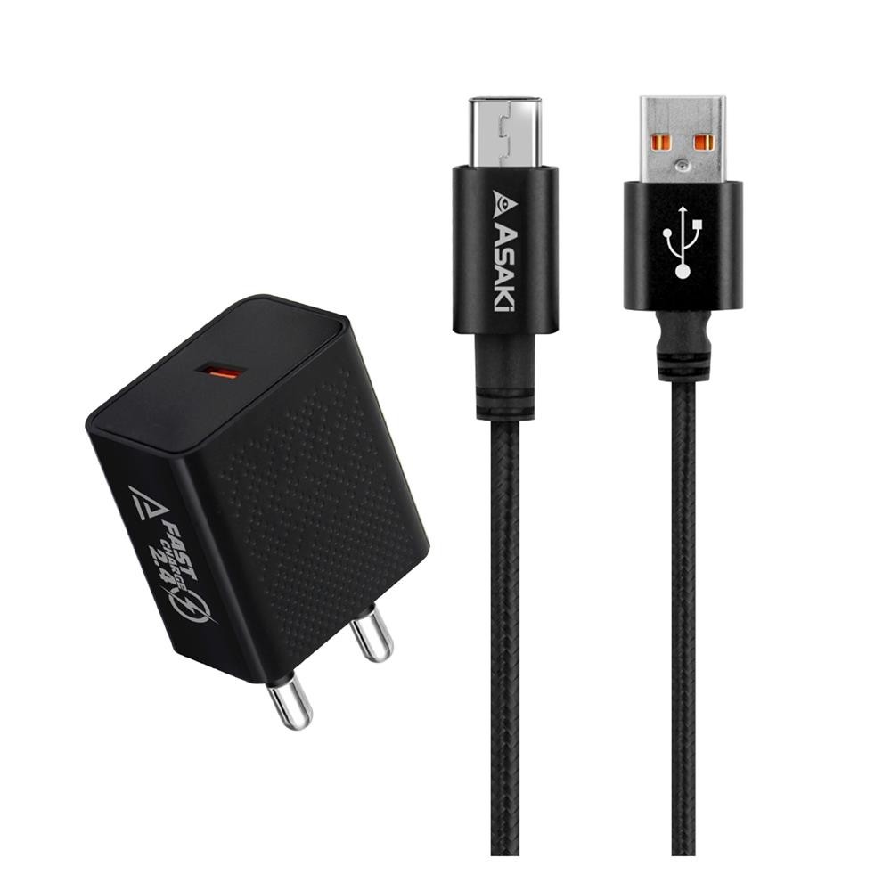 ASAKI ชุดสายชาร์จ USB TO MICRO A-2535 จัดส่งโดย HomePro