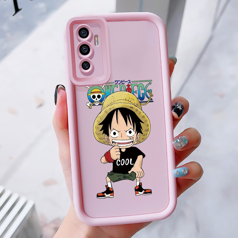เคสสำหรับ VIVO V23E 4G V23E 5G Y75 เคสโทรศัพท์ตัวเอกอนิเมะสามสีซิลิโคนกันกระแทก