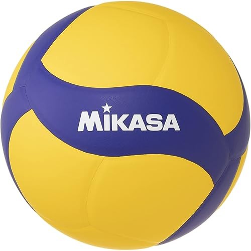 ลูกซ้อมวอลเลย์บอล Mikasa เบอร์ 5 General/College/High School Yellow/Blue V330W แนะนําความดันภายใน 0.