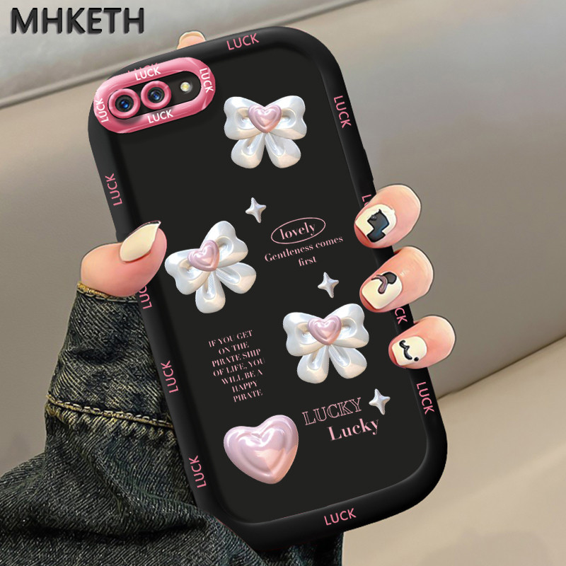 MHKETH เคสสำหรับ OPPO A5 A3s A12E Realme C1 เคสโทรศัพท์รูปโบว์สวยของผู้หญิงขายดีแบบใหม่