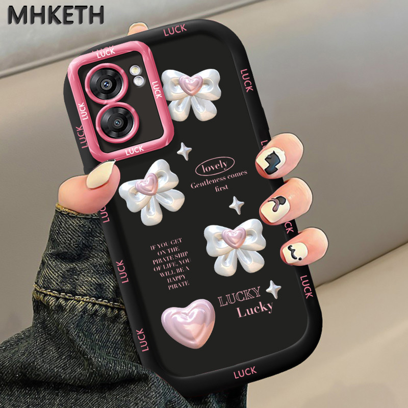 MHKETH เคสสำหรับ OPPO A57 2022 A77 2022 A57s A57e A77s เคสโทรศัพท์รูปโบว์สวยของผู้หญิงขายดีแบบใหม่