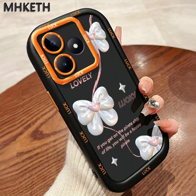 MHKETH เคสสำหรับ Realme C53 C51 C51s C35 Note 50 Narzo N53 50A Prime เคสโทรศัพท์รูปโบว์สวยของผู้หญิงขายดีแบบใหม่ - รูปที่ 4