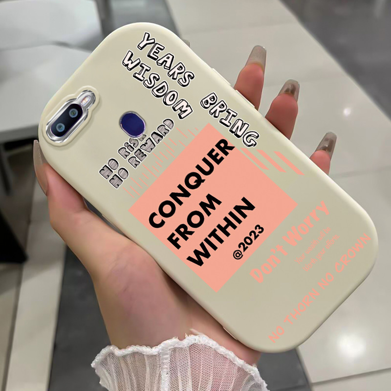 เคสสำหรับ OPPO F9 Pro A7X A9 2019 A9X Realme 2 Pro Realme U1 เคสโทรศัพท์คําบุคลิกภาพกันกระแทกกลมและอ