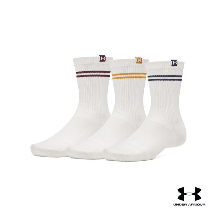 Under Armour ถุงเท้าครึ่งแข้งแพ็ก 3 คู่ยูนิเซ็กส์ UA Sportstyle Cotton