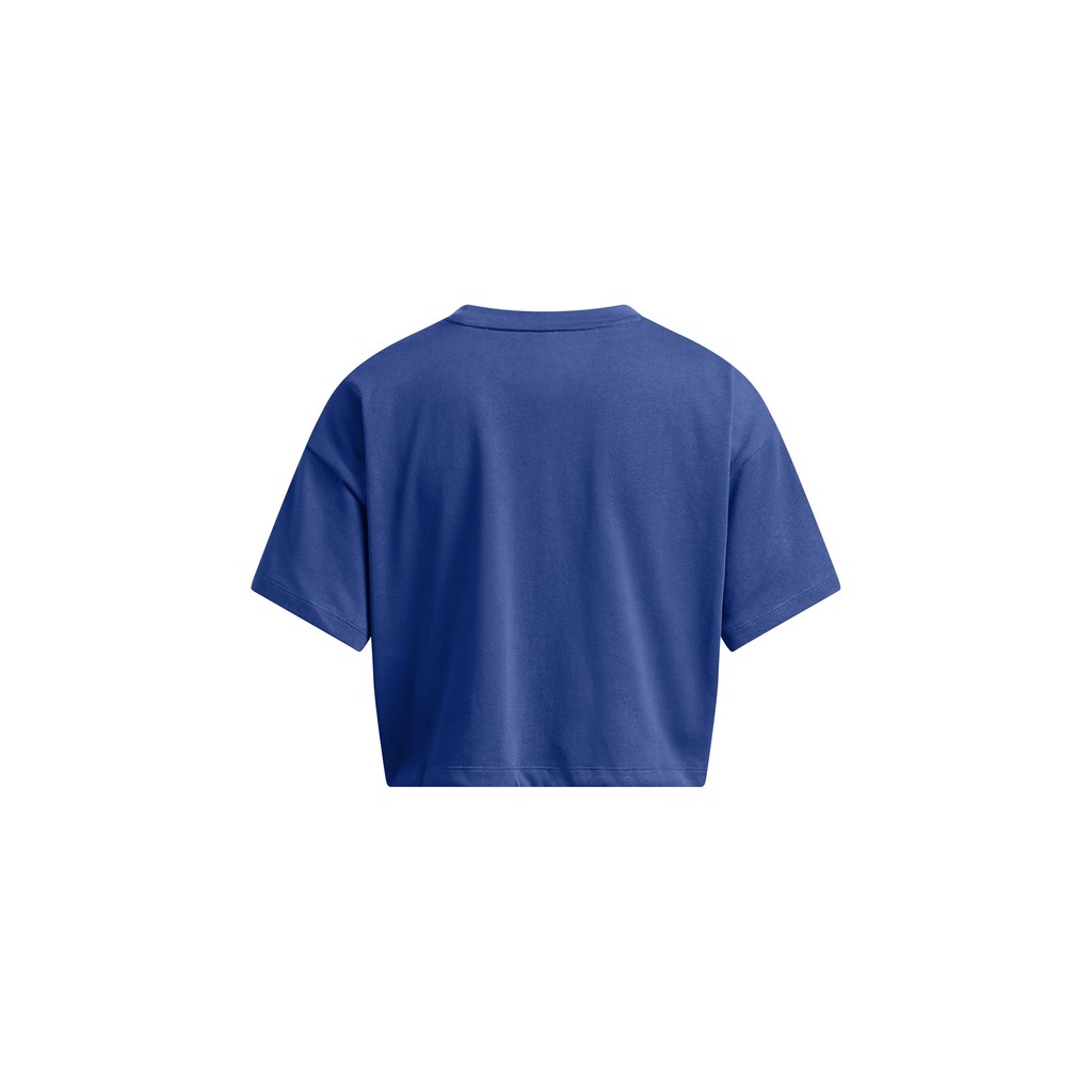 Under Armour เสื้อคร็อปแขนสั้น UA Varsity Mix Heavyweight สำหรับผู้หญิง — صورة 5