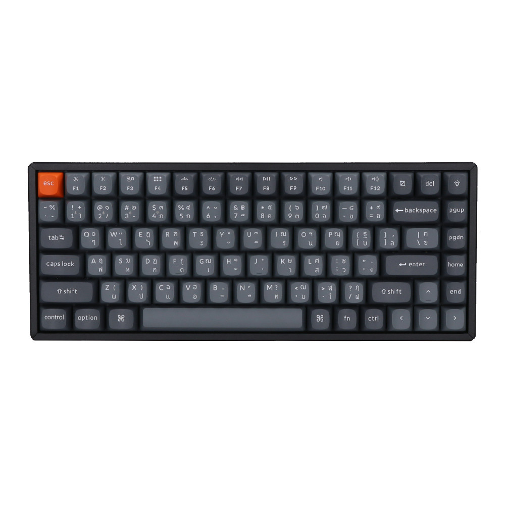 WIRELESS KEYBOARD (คีย์บอร์ดไร้สาย) KEYCHRON K2 MAX SILENT TRI-MODE CUSTOM QMK/VIA RED SW (K2M-J6-TH