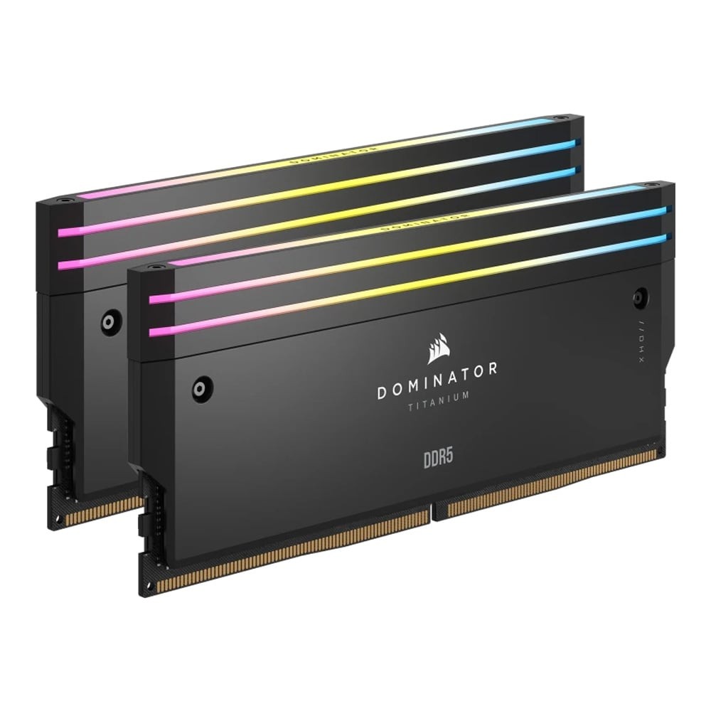 Ram- 64GB (32GBx2) DDR5 6400MHz RAM CORSAIR DOMINATOR TITANIUM RGB DDR5 INTEL XMP - BLACK (CMP64GX5M