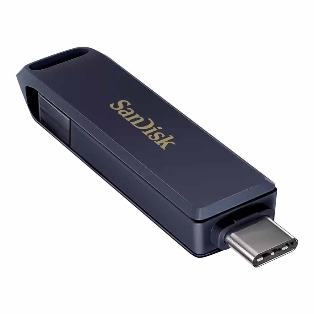 แฟลชไดรฟ์ 128 GB FLASH DRIVE (แฟลชไดร์ฟ) SANDISK PHONE DRIVE FOR IPHONE - BLUE (SDIXD0N-128G-GN6NE)