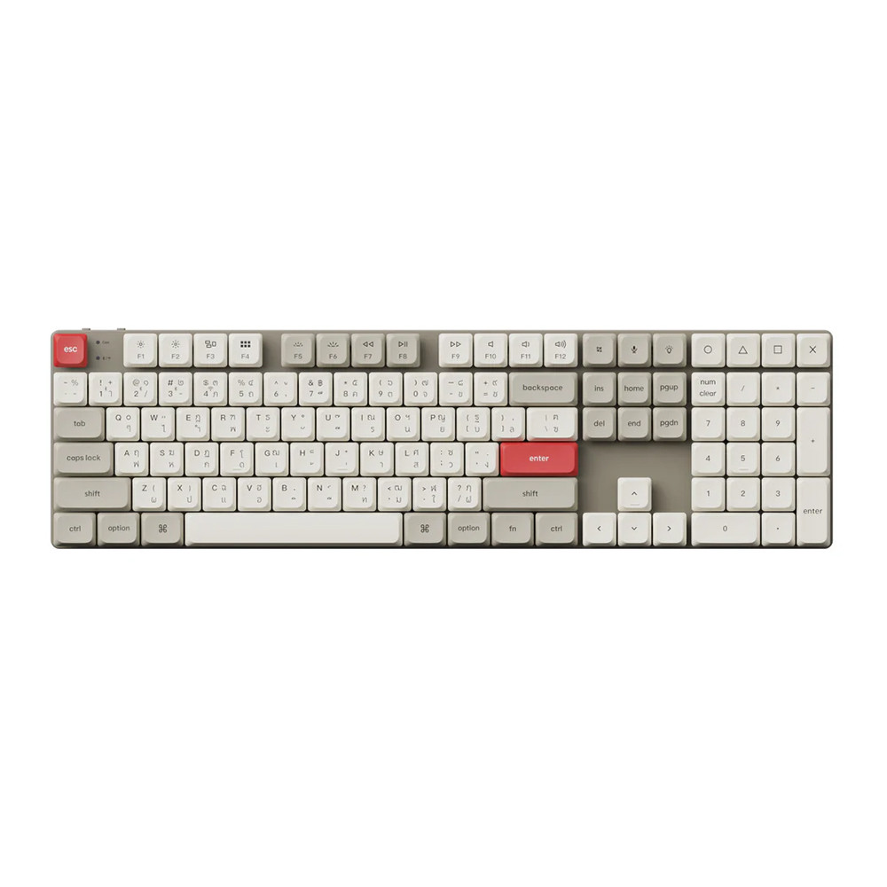 WIRELESS KEYBOARD (คีย์บอร์ดไร้สาย) KEYCHRON K5 MAX RED SWITCH RGB EN/TH- RETRO (K5M-L1-TH)