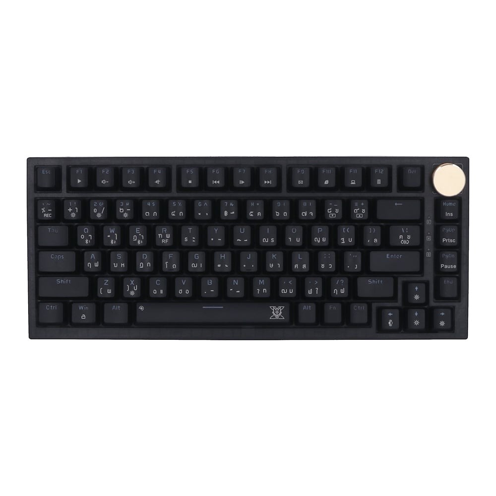 WIRELESS KEYBOARD (คีย์บอร์ดไร้สาย) NUBWO HADRIAN X34 (BLACK) (OUTEMU BLUE SWITCH - RGB LED - EN/TH)