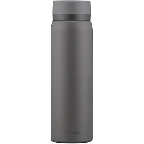 IRIS OHYAMA Iris Oyama ขวดน้ําสกรูแก้ว 500ml สีเทาสูญญากาศฉนวน 6 ชั่วโมง Keep Warm 70 ขึ้นไป เย็น 8 