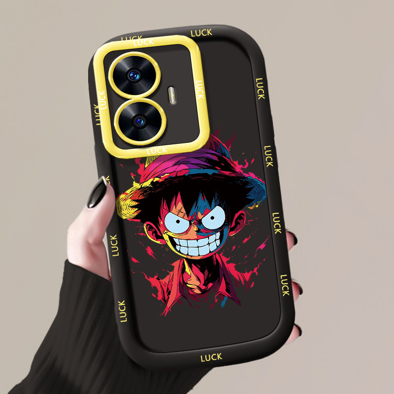 เคสสำหรับ Realme C55 C33 Narzo N55 เคสโทรศัพท์ตัวเอกอนิเมะกันกระแทกป้องกันการตก