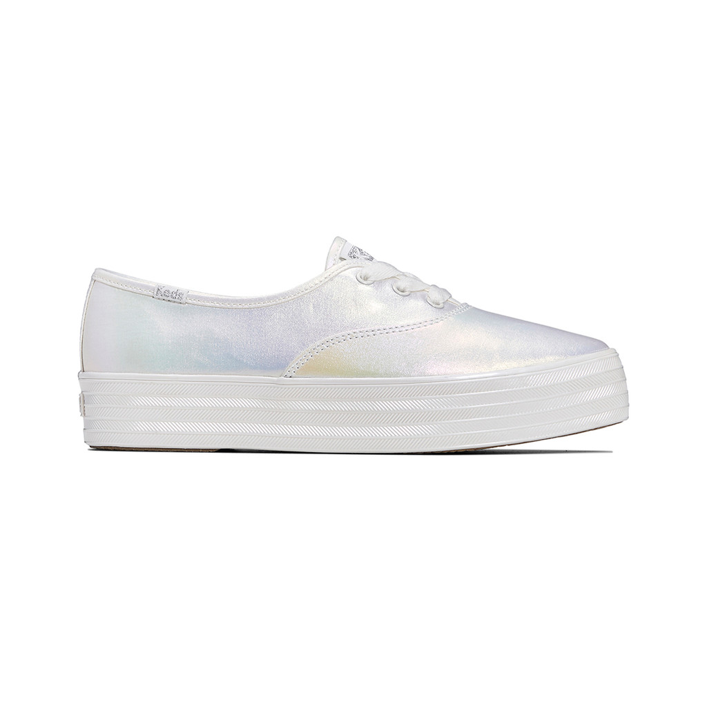 Keds รุ่น Point Pearlized Textile รองเท้าผ้าใบ ผู้หญิง สี White - WF67726