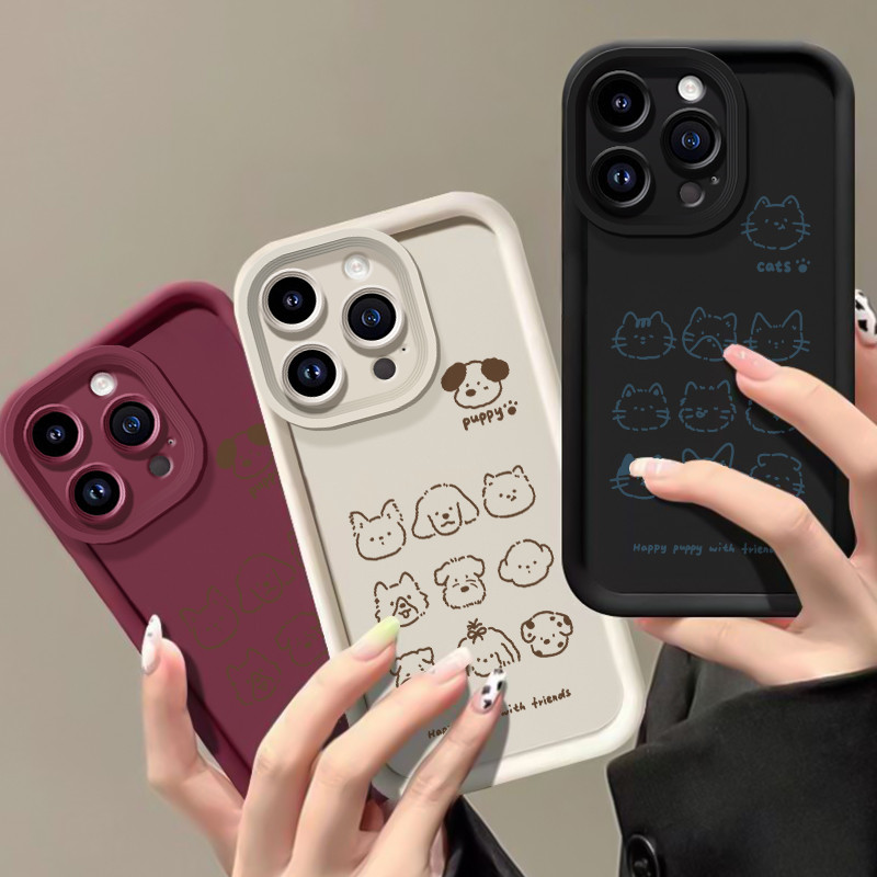 MHKEID เคสสำหรับ VIVO V27 5G V27 Pro 5G S16 5G S16 Pro 5G เคสป้องกันโทรศัพท์ตกรูปอวตารแมวน่ารัก - รูปที่ 4