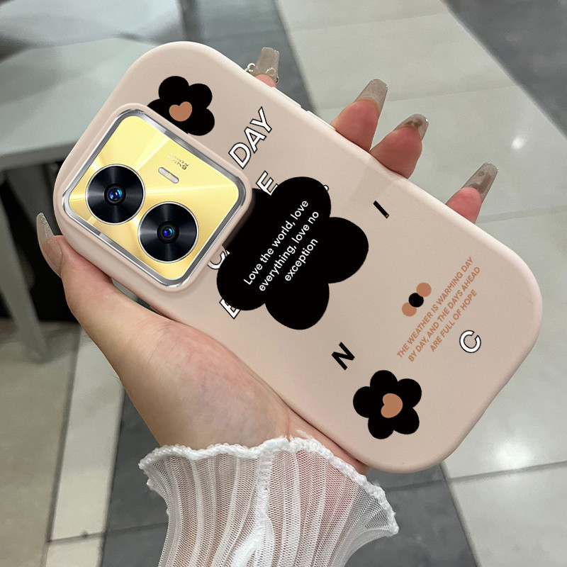 เคสสำหรับ Realme C55 Narzo N55 เคสโทรศัพท์ดอกไม้กันกระแทก