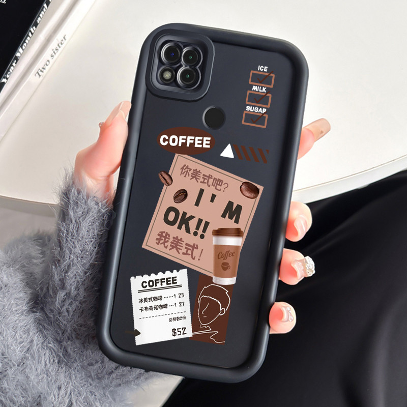 เคสสำหรับ Xiaomi Redmi 9c NFC 10A POCO C31 เคสโทรศัพท์กาแฟนมกันกระแทก