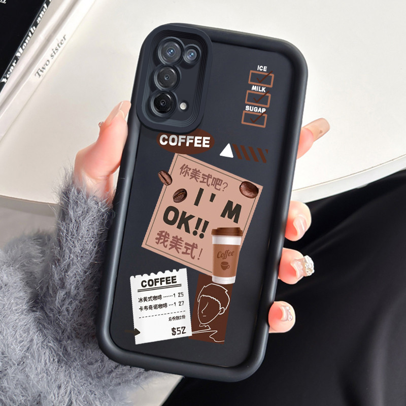 เคสสำหรับ OPPO A74 5G A54 5G เคสโทรศัพท์กาแฟนมกันกระแทก
