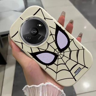 เคสสำหรับ Xiaomi Redmi A3 A3X POCO C61 เคสโทรศัพท์ใยแมงมุมกันกระแทกกลมและอ้วน