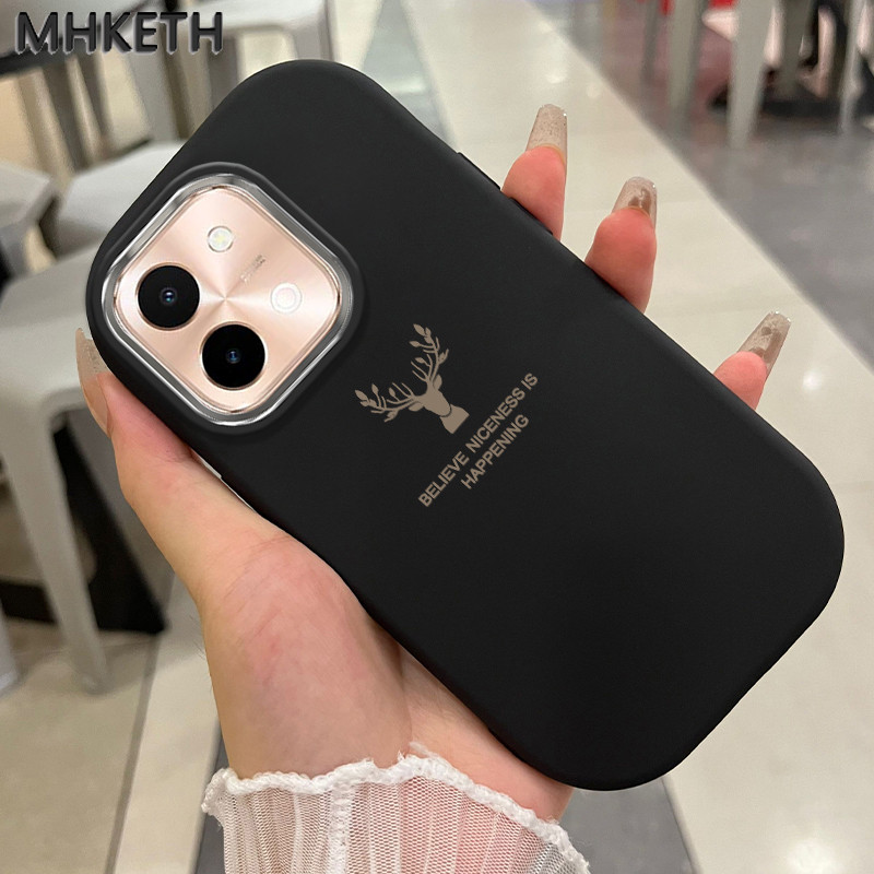 MHKETH เคสสำหรับ VIVO Y28 2028 4G เคสการออกแบบหัวกวางขั้นสูงเคสโทรศัพท์ง่าย