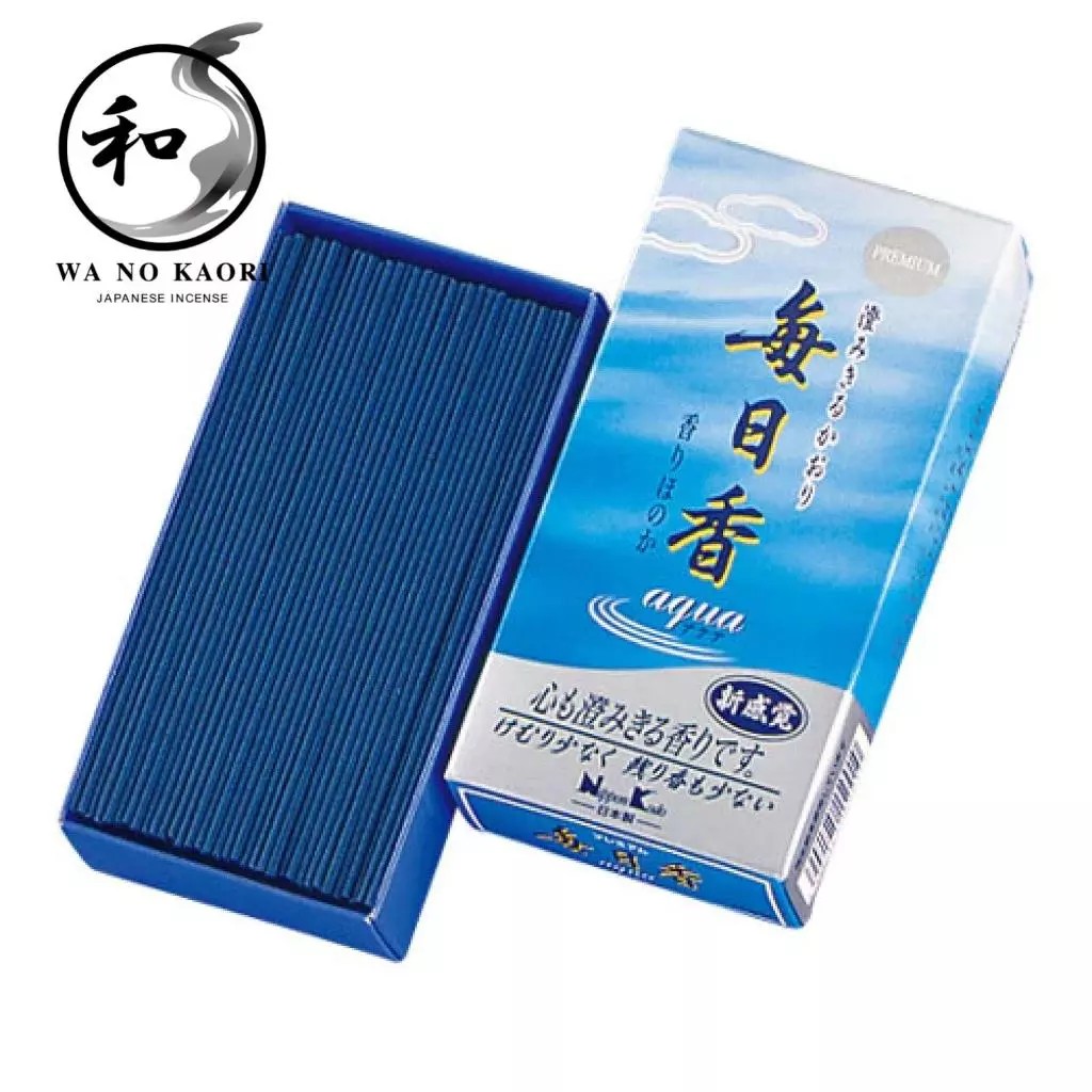 Nippon Kodo Premium Mainichikoh Aqua 120g Japan Incense ธูปหอม ญี่ปุ่นแท้ นำเข้าจากญี่ปุ่น คุณภาพสูง [Direct from Japan]