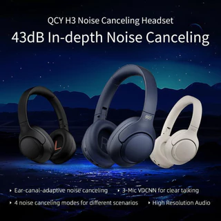 QCY H3 (ANC) Wireless Headphone หูฟังครอบหูไร้สาย เบสหนัก ตัดเสียงรบกวน ANC แบตฯ 60 ชม.