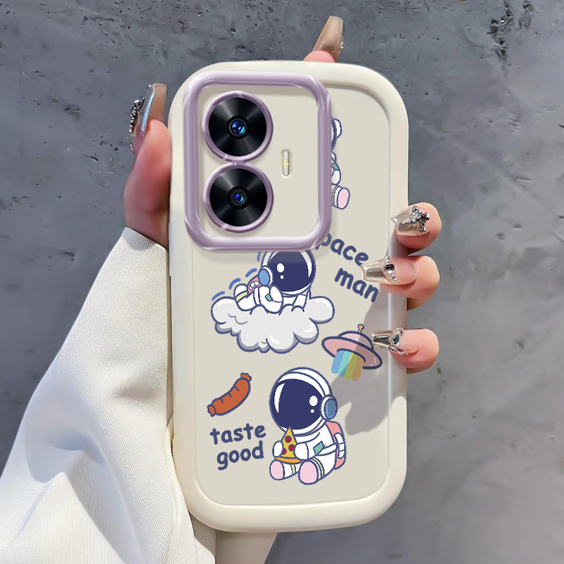 เคสสำหรับ Realme C55 C33 Narzo N55 เคสโทรศัพท์มนุษย์อวกาศกันกระแทก