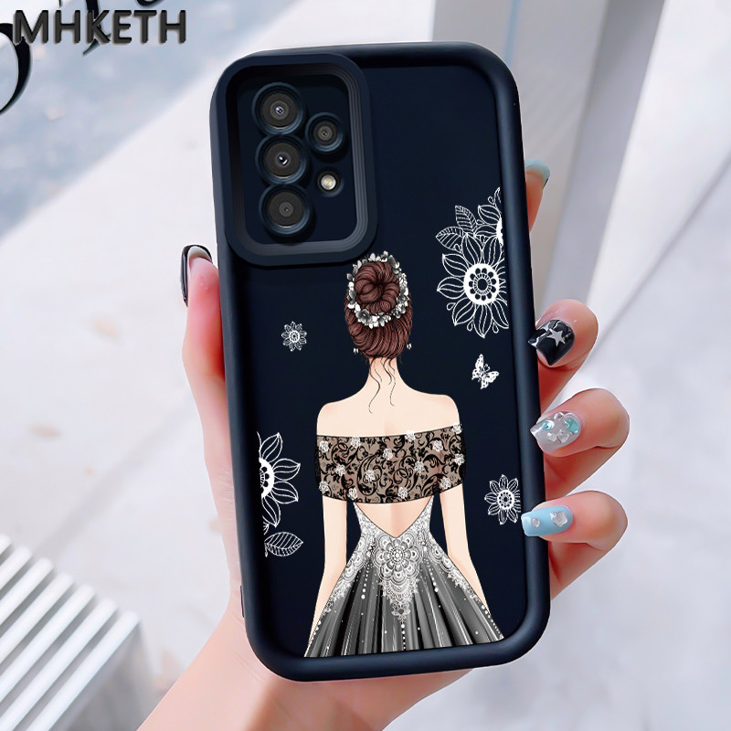 เคสสำหรับ Samsung A13 4G A13 Lite A13 5G A04s เคสโทรศัพท์มีลายสาวโรแมนติกและทันสมัย
