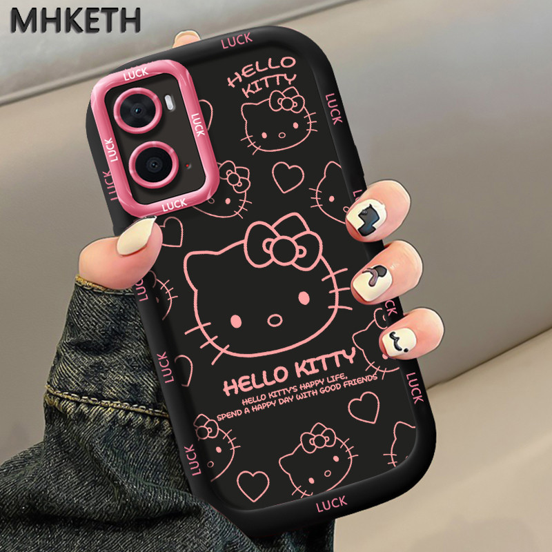 MHKETH เคสสำหรับ OPPO A36 A76 A96 เคสมือถือลายแมวน่ารักและเป็นที่นิยม