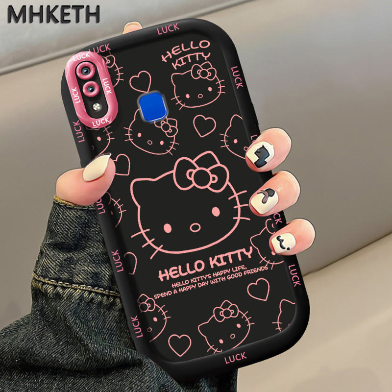 MHKETH เคสสำหรับ VIVO Y91 Y91i Y93 Y95 Y91C Y1S Y90 เคสมือถือลายแมวน่ารักและเป็นที่นิยม