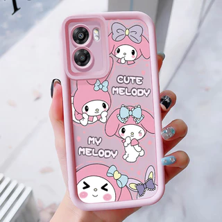เคสสำหรับ OPPO A57 2022 A77 A2022 A57s A57e A77s เคสโทรศัพท์กระต่ายน่ารักสามสีซิลิโคนกันกระแทก