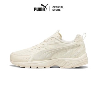 PUMA Basics รองเท้าผ้าใบหนัง Milenio Tech ยูนิเซ็กส์ สีขาว -…