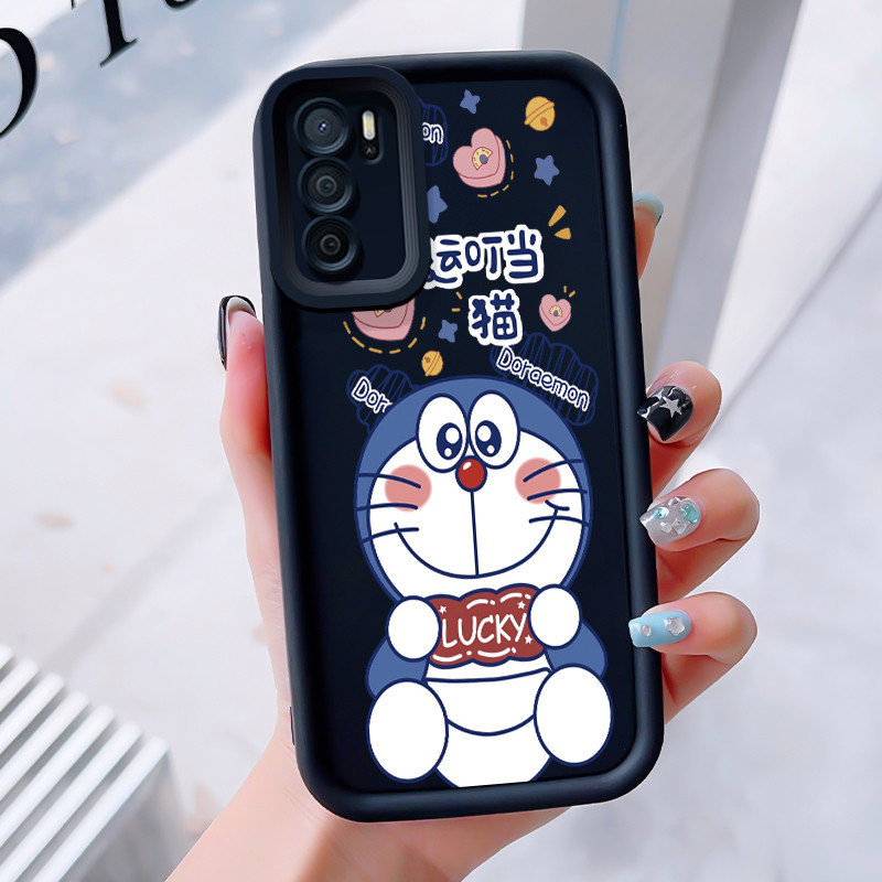 เคสสำหรับ OPPO A16 A16s A54s เคสโทรศัพท์แมวสามสีกันกระแทกซิลิโคน