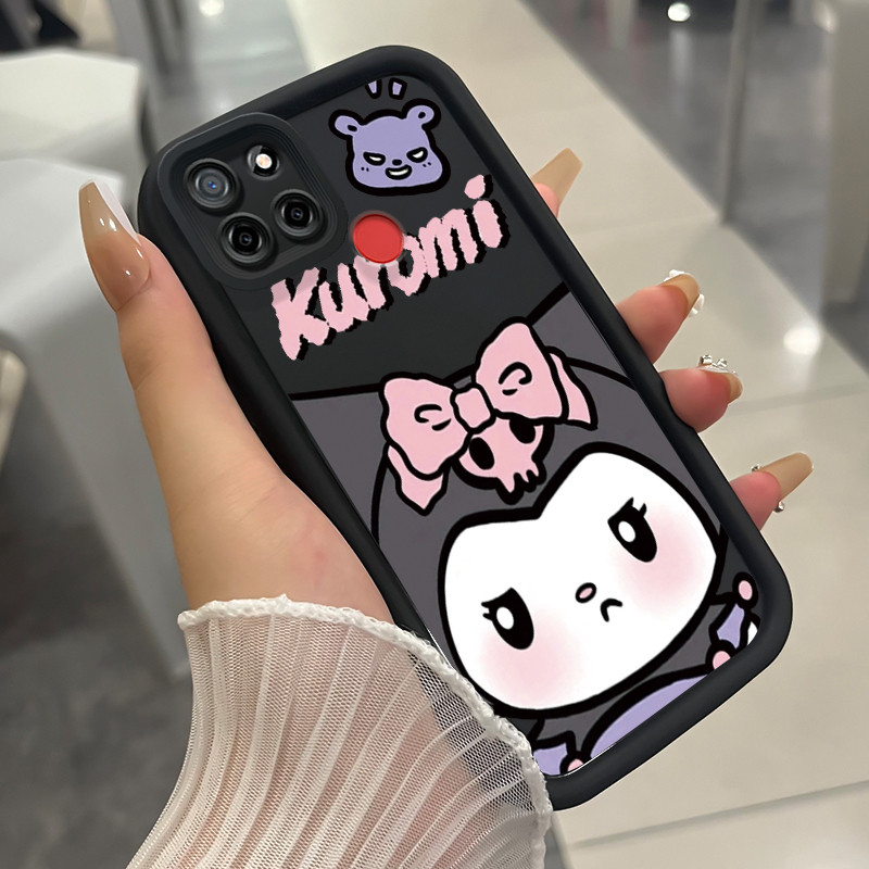 เคสสำหรับ Realme C12 C25 C25s Narzo 20A Narzo 30A Narzo 50A เคสโทรศัพท์แมวน่ารักสามสีซิลิโคนกันกระแทก